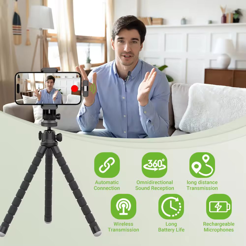 Wireless Smart Phone Microphone For Video/Audio